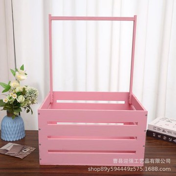 木制嬰兒收納筐家用衣物玩具收納籃嬰兒衣物置物架淋浴實木收納筐