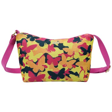 元寶斜背包 防潑水 平織緹花 迷幻彩蝶