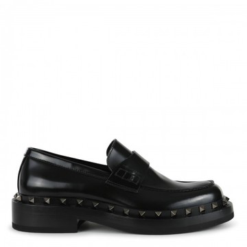 Valentino Garavani - Black Leather Loafers 42