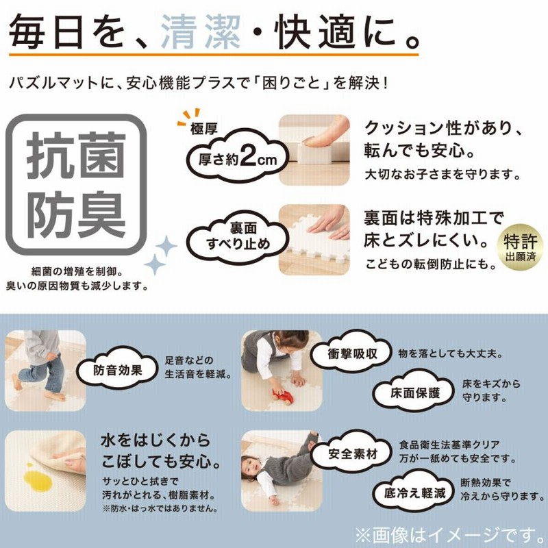 Nパズルマット ９枚 ふち付き Pz01abns2cmbr ニトリ 玄関先迄納品 1年保証 通販 Lineポイント最大0 5 Get Lineショッピング