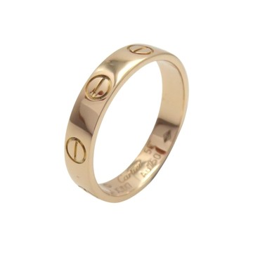 Cartier 卡地亞 18K玫瑰金 Mini Love 戒指 #50 B4085250 【二手名牌BRAND OFF】