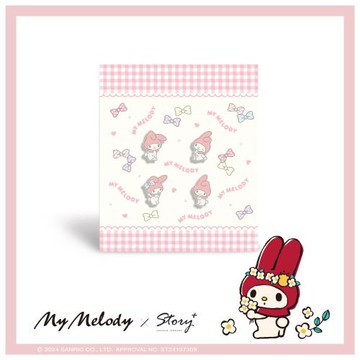 STORY 故事銀飾 - My melody系列-美樂蒂造型耳環組-蝴蝶結款