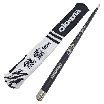 okuma 寶熊釣具 熊霸 95H 3ZOOM 蝦竿 鋁合金 配重尾塞 釣蝦 泰國蝦 公蝦 池釣 Shrimping 熊霸 1組  210cm  黑色 + 白色