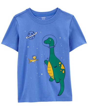 Toddler Space Dinosaur Jersey Tee