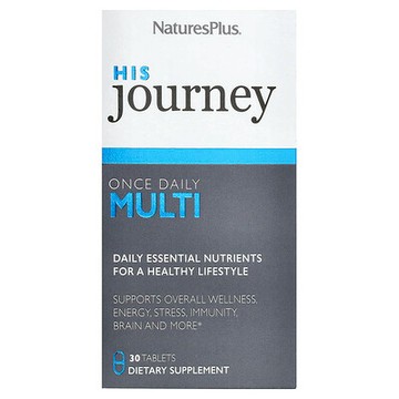 NaturesPlus, 他的旅程，每日一次男性多營養片，30 片