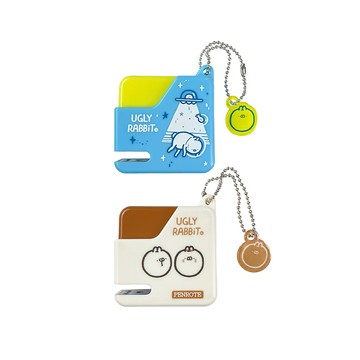 【PENROTE 筆樂】醜白兔方型釘書機 2款