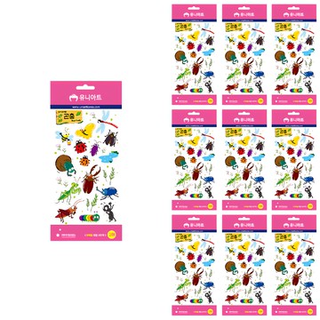 Uniart 1500 教育用透明貼紙  什錦色  10個