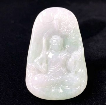 【屬雞守護神】飄綠翡翠不動明王 | 天然緬甸玉A貨翡翠 | 送禮