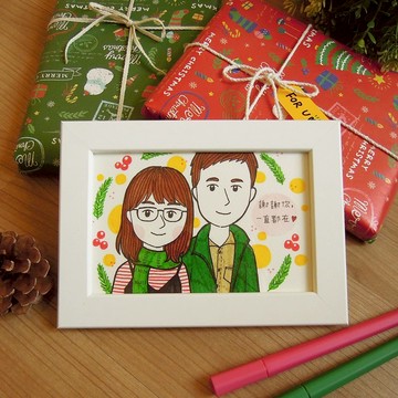 y星球_送禮用似顏繪(含包裝及4X6相框)