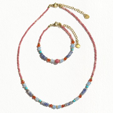 紅紋石・瑪瑙・松石・海藍寶・鈦鋼｜項鍊／手鍊｜快速出貨｜愛情守護、情緒療癒、勇氣啟發｜穿搭、疊戴｜台北現貨｜涵秘Hami