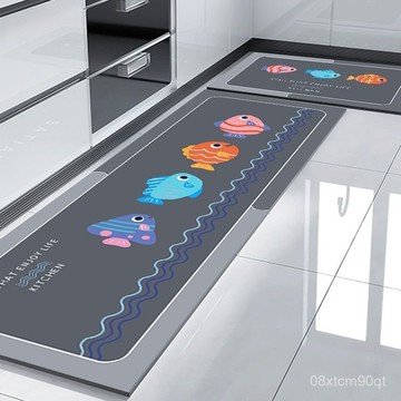急發🚀廚房防滑地墊硅藻泥吸水吸油長條耐臟腳墊進門浴室衛生間門口防摔 TUZN
