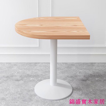 開立發票 免運 奶茶桌 甜品桌 茶几桌 洽談桌 咖啡桌 小吃店桌白色ins網紅奶茶店桌椅咖啡廳 小吃快餐店餐飲甜品店小半圓方桌子