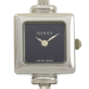 【日本直送】GUCCI 腕錶 1900L 不鏽鋼 石英 指針式顯示 黑色錶盤 женский【二手】