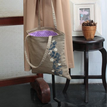 花花刺繡課程托特包