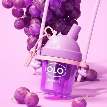 HOLOHOLO｜MILKTEA CUP 小奶茶吸管杯 + 專屬配色背帶組（420ml／4色）