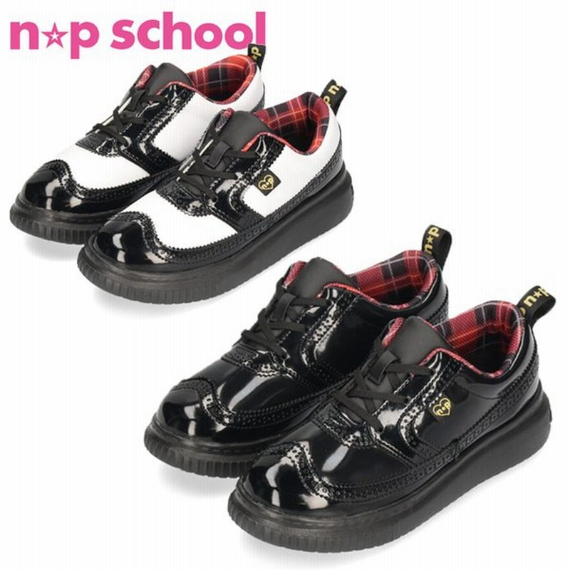 キッズ ガールズ ニコ プチスクール スニーカー Nps 0260 2e 白 黒 黒 W B B 子供靴 定番 かわいい 厚底 セール 通販 Lineポイント最大get Lineショッピング