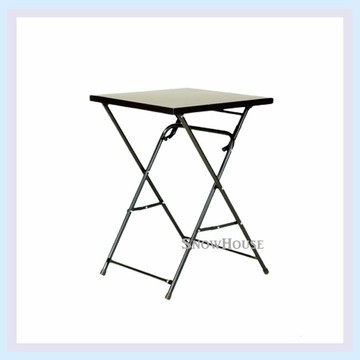 雪之屋 51cm鐵板折合方桌(黑/咖啡) /休閒圓桌/餐桌/飯桌/休閒桌 S41A195