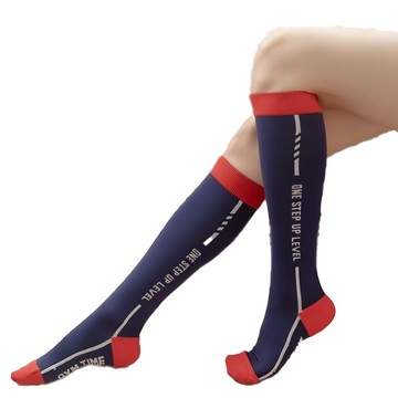 PORA BELLA 繽紛運動壓力襪 女款  藍色  55cm