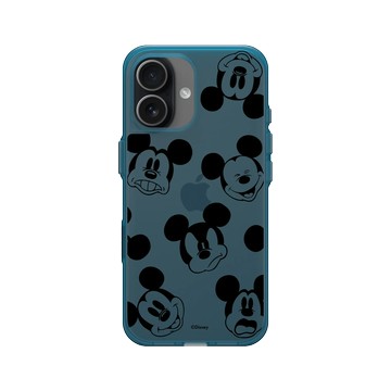 iPhone 17 Clear (相機按鈕) 夜幕藍 - 迪士尼-米奇 Mickey - 黑標款-米奇的有趣表情