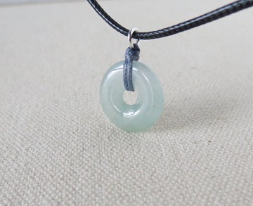 【金剛結】本命年【平安如意】平安扣翡翠韓國蠟線項鍊SE08招財