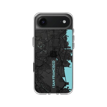 iPhone Air Clear Case（相機按鈕） 透明 - JOCR - San Francisco (Black Logo)