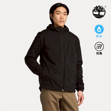 Timberland 男款黑色防水三合一連帽外套|A4512001