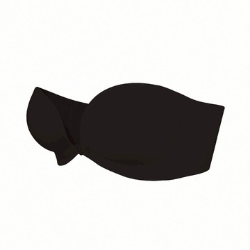 【前扣平口】托高聚攏無鋼圈平口內衣(附肩帶) - L / 黑