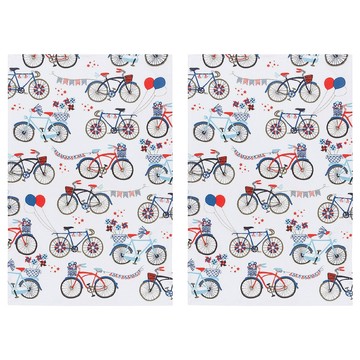 now DESIGNS 純棉擦拭布  71 x 46cm  園遊單車  2個