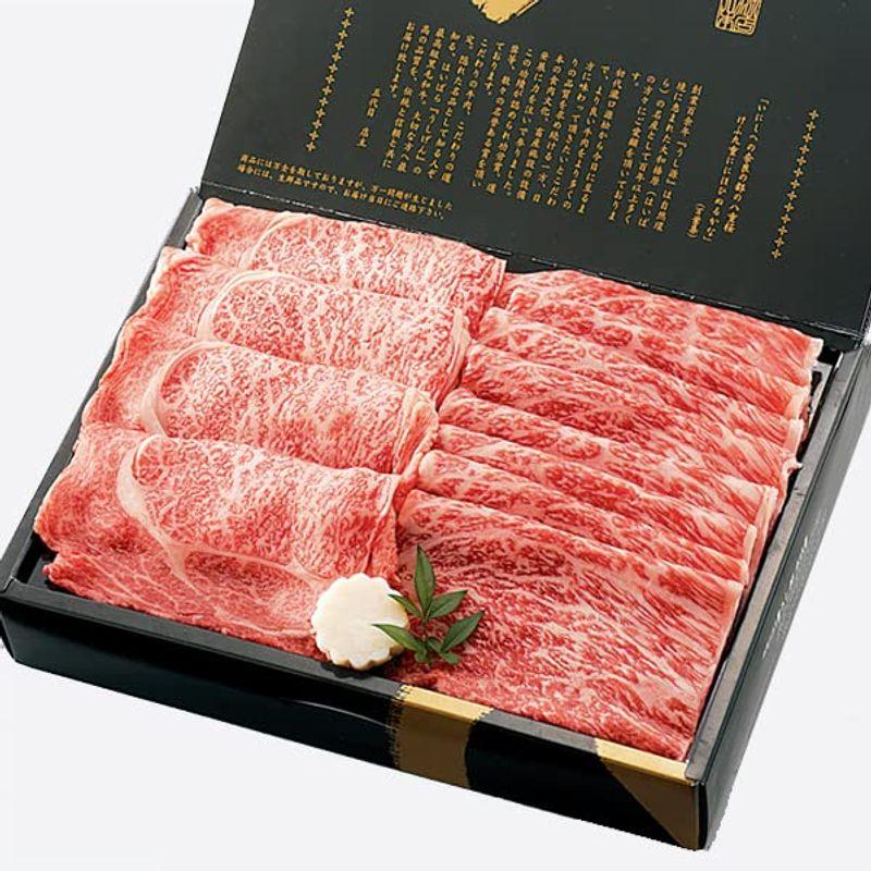 ギフト 大和榛原牛（黒毛和牛A5等級）すき焼き用 霜降りモモ肉350g ＋ 極上ロース肉350g 化粧箱入り 冷蔵便 お中元 お歳暮 内祝い