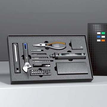 電動螺絲刀套裝組 家用維修工具箱 工具套裝 多功能扳手套件 可調扳手 維護電源工具 電工五金 汽修工具組