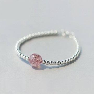 925純銀手鍊 草莓晶手環-絢麗時尚高貴大方情人節生日禮物女飾品73dp86【獨家進口】【米蘭精品】