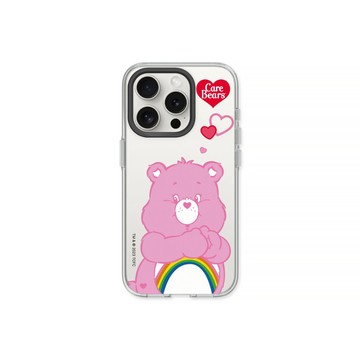 RHINOSHIELD iPhone 16/Plus/Pro/Max Clear 抗黃化透明防摔手機殼｜相機鍵按鈕版｜Care Bears-Cheer Bear