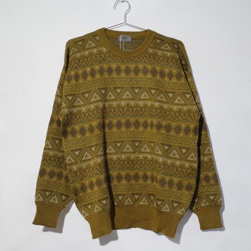 復古毛衣 古著毛衣 古著 毛衣 日本製 30% 混羊毛 民族風 R00366