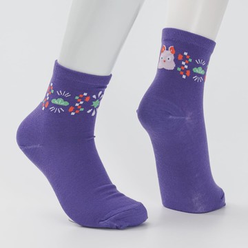 真愛日本 宮崎駿 吉卜力 神隱少女 小少爺鼠 日式茄紫 襪子 卡通襪 學生襪 運動襪 襪