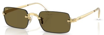 RAY BAN A$AP ROCKY聯名款 無框太陽眼鏡 RB3928 001/73 54mm 金框深茶鏡片 公司貨