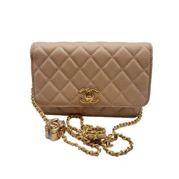 【二手精品 9.9成新】CHANEL香奈兒WOC菱格鍊條包(贈品包/無卡) 編號L265