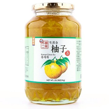 韓味不二 生黃金柚子茶 冷沖熱泡皆宜 可當果醬塗抹、西點麵包烘培用  1kg  1罐