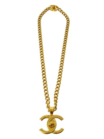 CHANEL Pre-Owned - 1997 CC turn-lock pendant necklace - women - Gold Plated - One Size