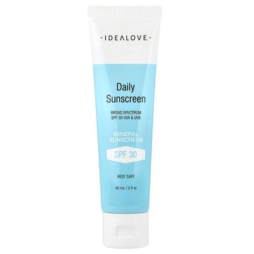 Idealove, 日常抗曬霜，礦物質 SPF 30，2 液量盎司（60 毫升）