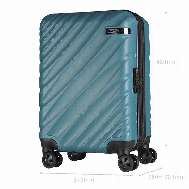 ace オーバル キャリーケース 機内持ち込みサイズ グリーン