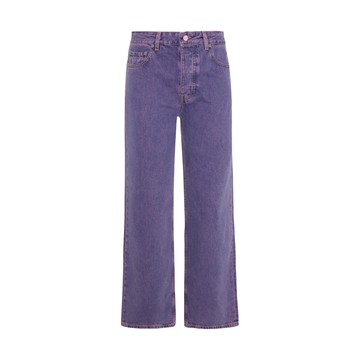 Ganni - Orchid Purple Cotton Overdyed Jeans