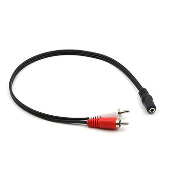 2rca公轉3.5mm母音源線 rca梅花頭轉aux轉接延長線