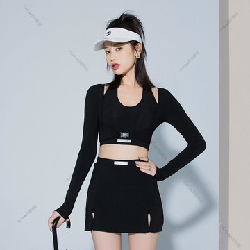 新品特惠 韓國泳衣 顯瘦質感韓妞防曬長袖泳衣三件組泳衣套裝 泳裙三件組泳衣 長袖罩衫長袖泳衣 保守溫泉泳衣女分體泳裝