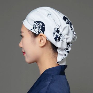 廚房神器👍日本頭巾 日系頭巾 和風頭巾 手拭巾 綁帶式 日式料理帽日本壽司店男女服務員拉麪日料店廚師工作頭巾包頭帽子