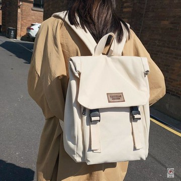 ✨ 卿選好物 ✨日式帆布書包女大學生初中女生高顏值高中生耐髒大容量雙肩包揹包