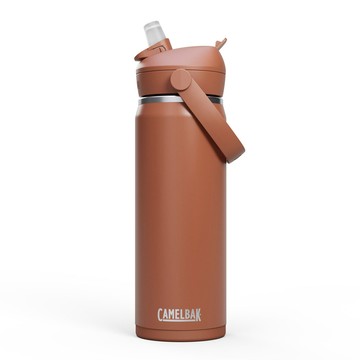 【墾趣】CAMELBAK 600ml Flip Straw不鏽鋼多水吸管保溫瓶(保冰) 山脊紅