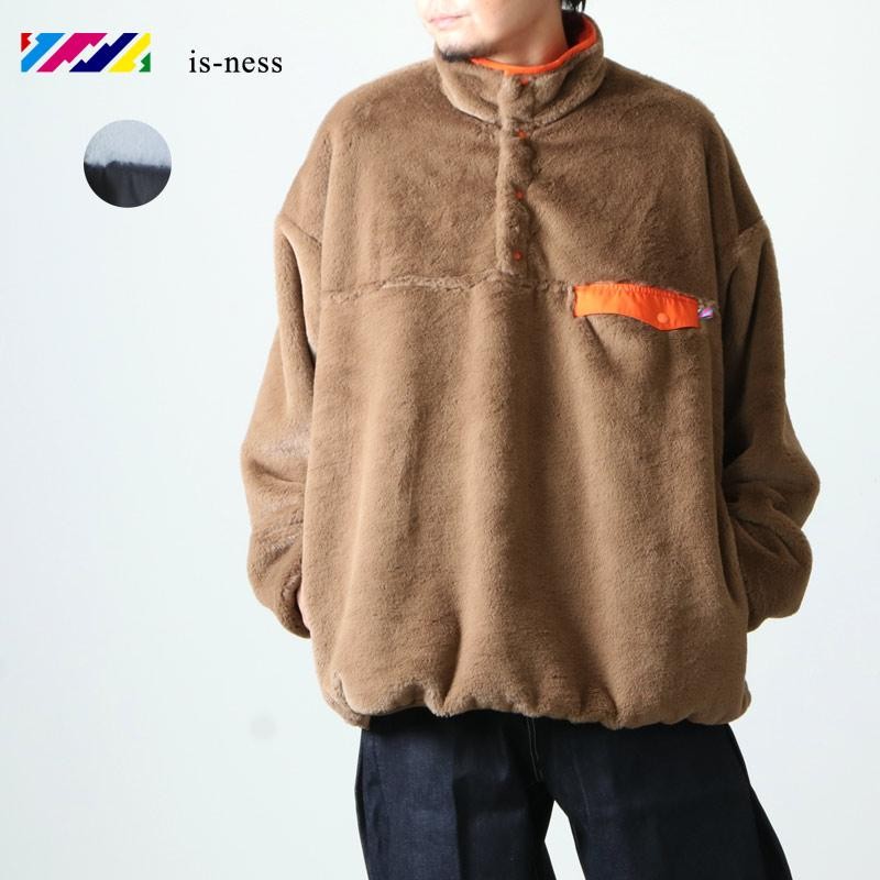 is-ness (イズネス) REVERSIBLE PULLOVER FLEECE JACKET / リバーシブルプルオーバーフリースジャケット |  LINEブランドカタログ