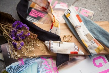 抽象派 / 幾何 白 / 軟鐵絲 鐵絲 髮帶 髮箍