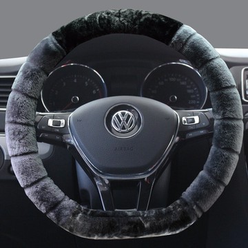 一汽大眾2018新款速騰18寶來捷達2017桑塔納朗逸汽車毛絨方向盤套