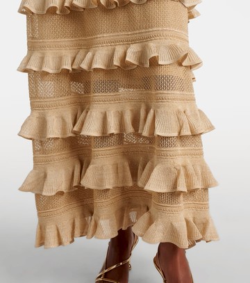 Zimmermann Illuminate ruffled tiered maxi skirt